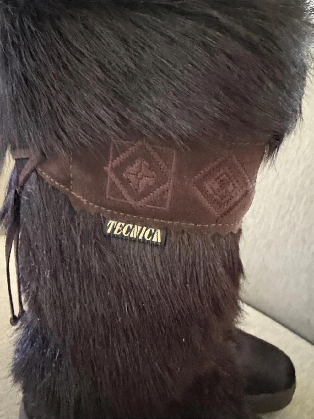 Tecnica Skandia Brown Fur Après-Ski Winter Boots - Size 8 /39.5
